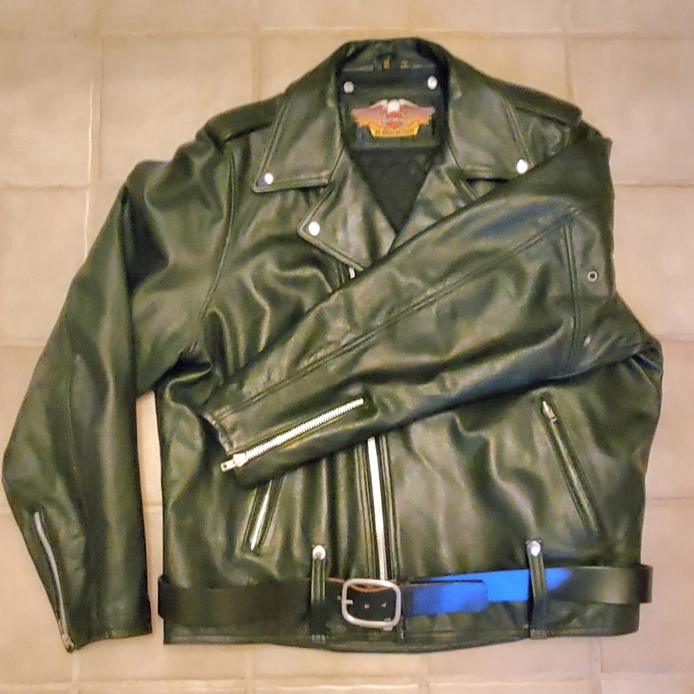 Men's Leather Harley Davidson motorcycle jacket